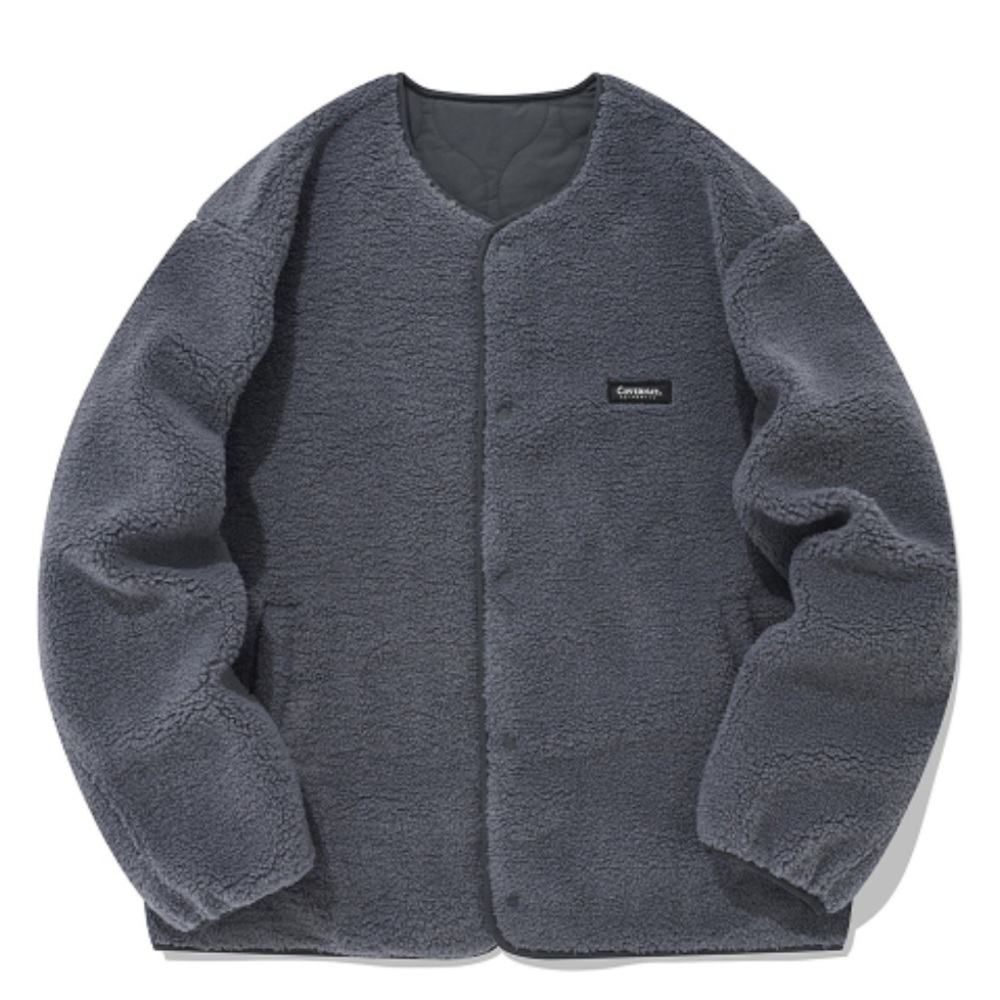 COVERNAT Brand New Jacket! Reversible Collarless Jacket! Dark Gray